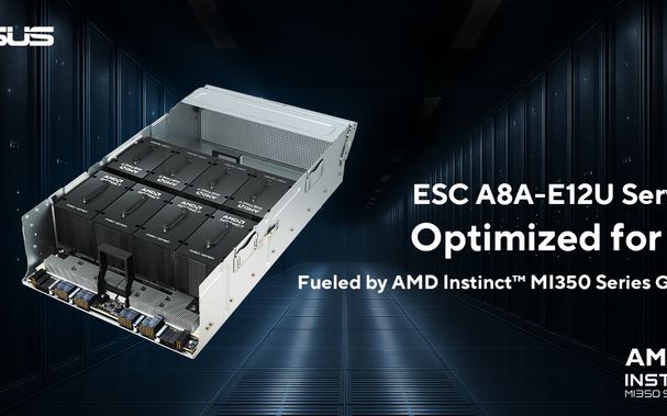 ASUS Announces ESC A8A-E12U Support for AMD Instinct MI350 Series GPUs